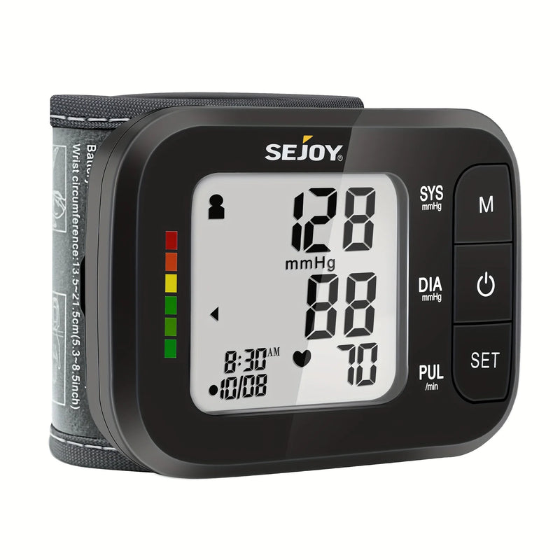 SEJOY Blood Pressure Machine Wrist Blood Pressure Cuff Wrist BP Monitor Wrist Cuff Automatic Monitor with Heartbeat Detection
