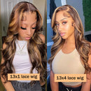 Honey Blonde Lace Front Wigs Highlight Wigs Human Hair13x6 Hd Transparent Lace Front Wig 13x4 Body Wave Frontal Wig  For Women