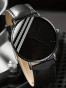 3PCS Simple scale Rhinestone men's quartz watch with Wallet Swivel Pen office set selected gift