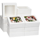 Multi pcs Cookie Boxes with Window White Treat Boxes Pie Boxes Pastry Boxes for Donuts, Chocolate Strawberries Birthday Party