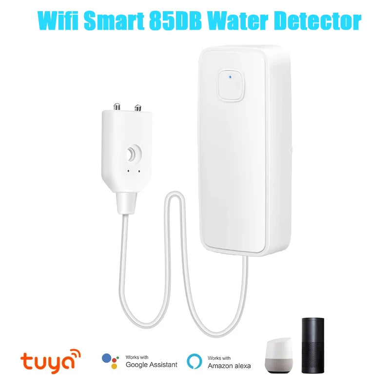 Tuya WiFi Water Level Sensor Leak Alarm Detector Smart Life Security Sound Alarm Overflow Flood Leakage Sensor Remote Monitor