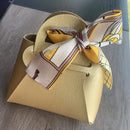 Mini Leather Gift Box with Scarf, Wedding Party, Easter Decoration, Baby Shower, Eid Candy, Cosmetics Gift Packaging, 2023