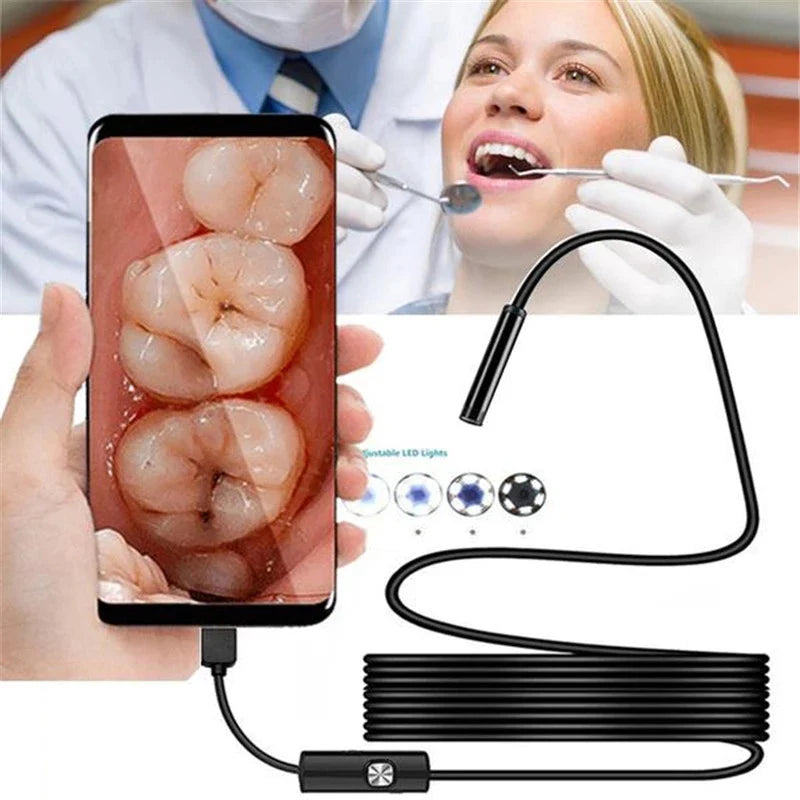 Hot sale 3IN1 Endoscope 5.5mm Android Mini Camera Cable for Car Micro USB Type C Night Vision Digital Borescope Waterproof LED