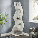 Tribesigns Corner Shelf, Modern 5-Tier Wall Corner Bookshelf, Stylish Corner Small Bookcase Storage Rack Plant Stand