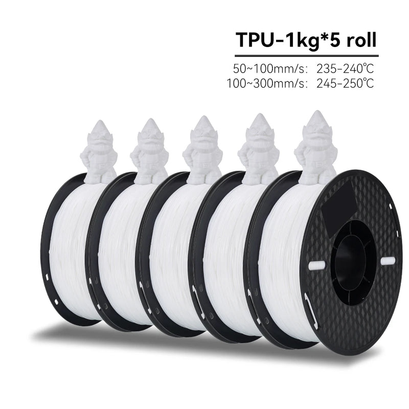 KEEPANG PLA/HS-PLA/PETG/Silk PLA 3D Printer Filament 1.75mm Mix Color 5Rolls High Speed PLA Printinng Material for Bambu Lab
