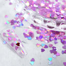 Holographic Love Heart Nail Art Glitter Sequins Valentines Day Nail Art Charms 3mm Heart Shape Paillette DIY Manicure Decoration