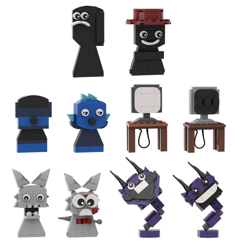 Sprunki Blocks Toys Sprunki Incredibox Building Blocks Model Children's Educational Oren Wenda Building Block Toys for Kids Gift