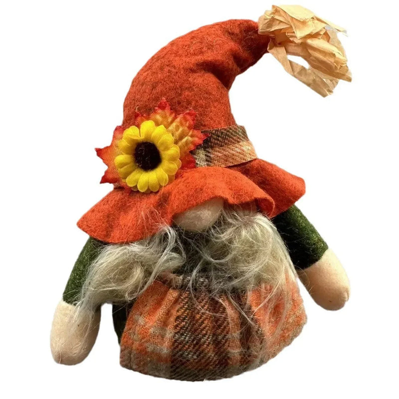 1pc Fall Gnome Autumn Gnome Pumpkin Sunflower Swedish Dwarf Thanksgiving Day Christmas Decor Nordic Gnome Land God Old Man Decor