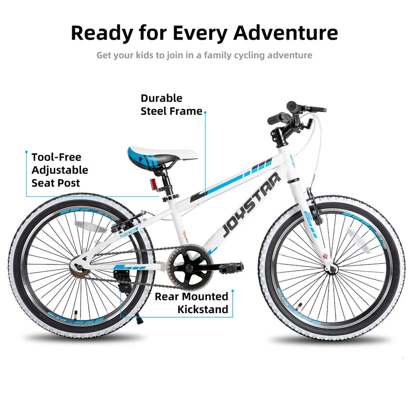 JOYSTAR Lubbock 20 Inch Kids Bike for Boys & Girls Ages 7-10 Years 20" Hardtail Mountain Bike with Steel Frame