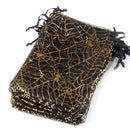 25/50pcs 10x15cm Halloween Organza Gift Bag Drawstring Spider Web Multi Color Printing Packaging Gift High Quality Candy Bag