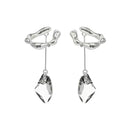 Sliver Color Metal Geometric Ear Bone Clip Earring No Piercing Acrylic Tassel Pendant for Women personality Girls Party Jewelry