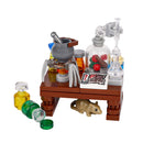 MOC Medieval Castle Building Blocks kit Tent Campfire Siege Car Hanging Cage Trial Bench Guillotine Weapon Toys Gifts Mini Brick