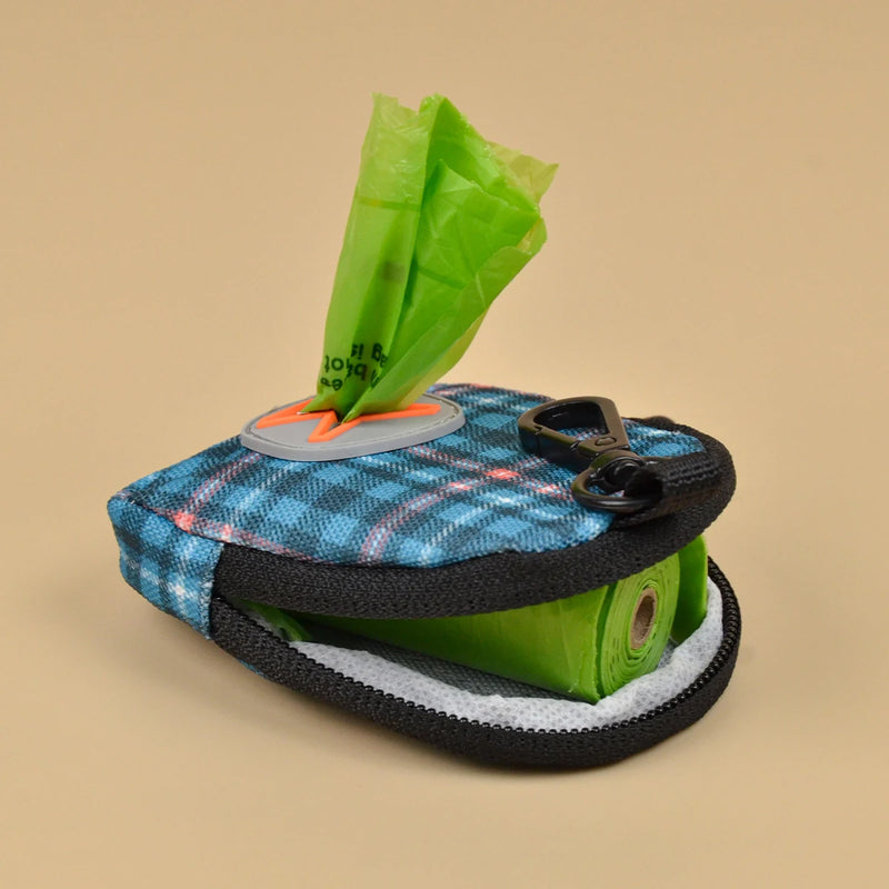 1pcs Plaid Print Fashion Design Dog Poop Bag Holder For Leashes Attachment Dog Waste Bag Dispenser