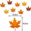8Pcs Thanksgiving Party Maple Leaf Pulling Flower Pendant Harvest Season Family Gathering Background Hanging Garland DIY Decorat