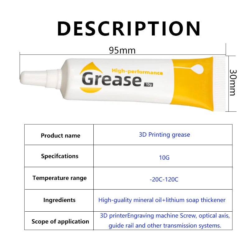 3D Printer Gear Grease Lube Reduce Noise Good Lubrication Effect Lubricating Oil For Bambulab X1c P1S P1P