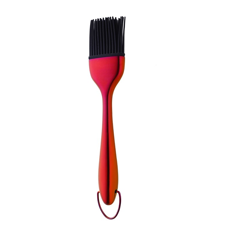 1/2Pc Stainless Steel Oil Brush Silicone Handle BBQ Basting Brush Butter Bake-ware Bread Kitchen Utensils Oil Brush for Grilling