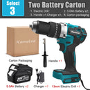 Kamolee 13mm Pro Large Torque 650NM Brushless Electric Impact Drill 3 in 1 Electric Cordless Screwdriver For Makita 18v Battery