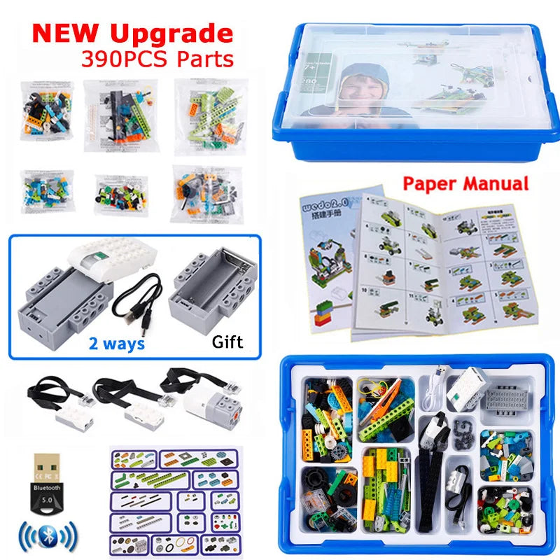 390Pcs The Third Generation WeDo 2.0 Core Set Scratch 3.0 Robotics Construction School STEAM Educational Bricks Kit Toys Gifts