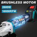 Gisam 125mm 4 Gears Brushless Angle Grinder Cordless Grinding Polishing Cutting Machine Power Tools For Makita 18V Battery Pin