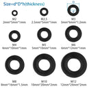 NINDEJIN Black White Nylon Washers M2 M2.5 M3 M4 M5 M6 M8 M10 M12 M16 Plastic Plain Washers Flat Washer Gaskets