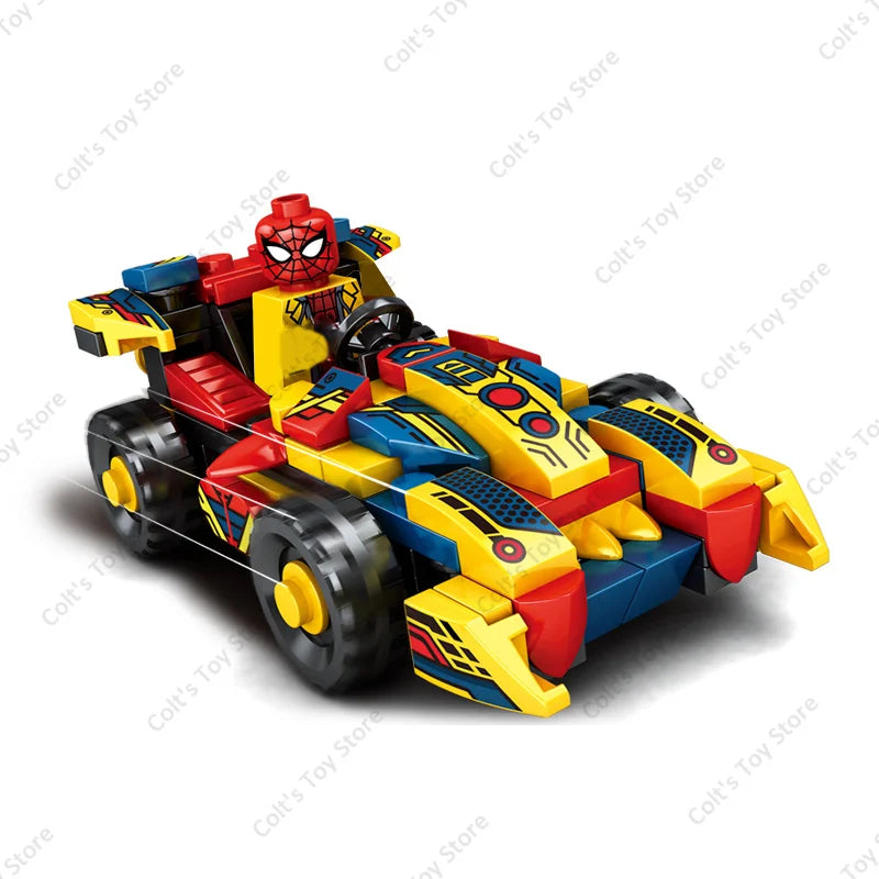 New Superhero Spider Man Venom Chariot Mech Deformation Building Blocks Kits Classic Movie Bricks Model Children's Toy Boy Gifts