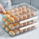 Automatic slide Eggs Storage Box Plastic Eggs Holder Basket Container Dispenser Organizer Closet For Fridge Kitchen