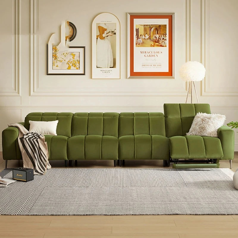 Ottoman Velvet Green Sofa Relax Double Europe Plush Modern Sofa Smart Electric Muebles Para Salas Modernos Home Furniture