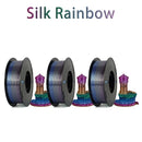 Tri-Color Dual-Color Silk Rainbow PLA Filament 1.75mm Accuracy+/-0.03mm 3D Printer Filament Compatible with Most FDM Printers