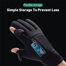 Winter Fishing Gloves 2 Finger Flip Waterproof Winter Gloves Windproof Photograph Men Women Warm Protection Fish Angling Gloves