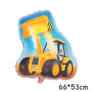 Cartoon Car Balloons Train Fire Truck Tank Engineering Car Tractor Aluminum Film Balloon Birthday Party Baby Shower Toy