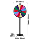 SucceBuy 18/24/36 inch Spinning Prize Wheel 14 Slots Spinning Wheel Tabletop/Floor Standing Win Fortune Spin Games for Party Pub