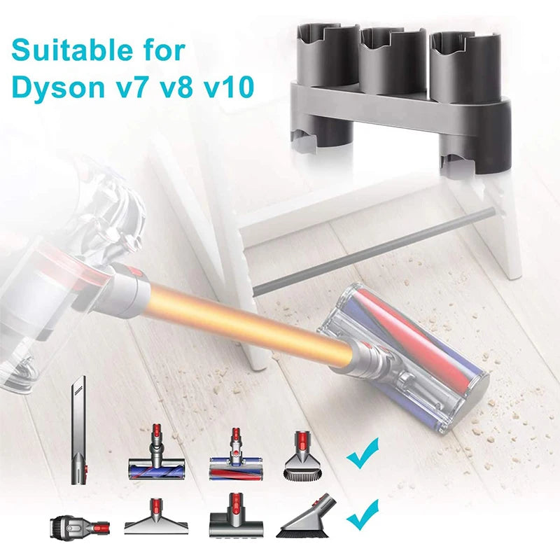 Cleaning Brush Head Storage Bracket for Dyson V7 V8 V10 Vacuum Cleaner Parts Stand Tool Nozzle Base Attachments Rack Wall Holder