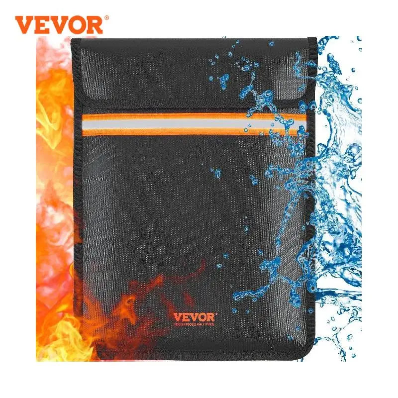 VEVOR Fireproof Document Bag 2-layer/ 1-layer 2000℉ Fireproof & Waterproof Fire Safe Srorage Pouch for Money Documents Jewelry