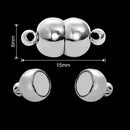 2 Sets Locking Strong Magnetic Clasps Magnet End Clasp Connectors For Jewelry Making DIY Bracelet Necklace Extender Accessories
