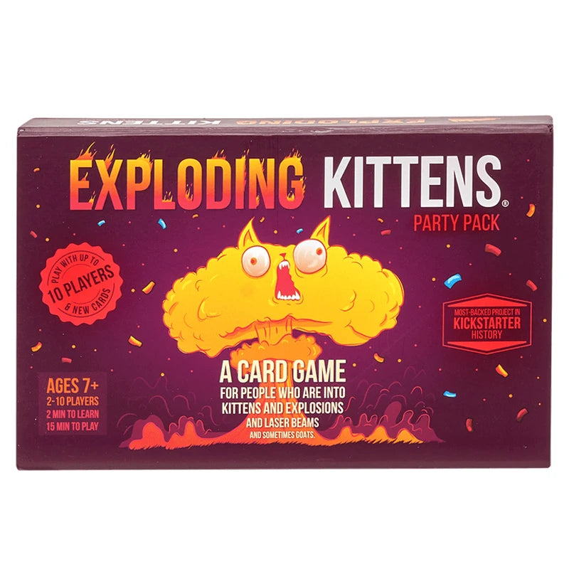 Exploding Kittens 4 in 1 Set Family Party Board Game Fun Adult Kids Toy Cards Game Suitable For Holiday Gift