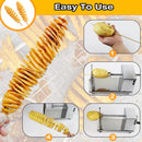 Tornado Potato Spiral Cutter,Manual Stainless Steel Twisted Potato Curly Fry Cutter for Potatoes Carrots Cucumbers