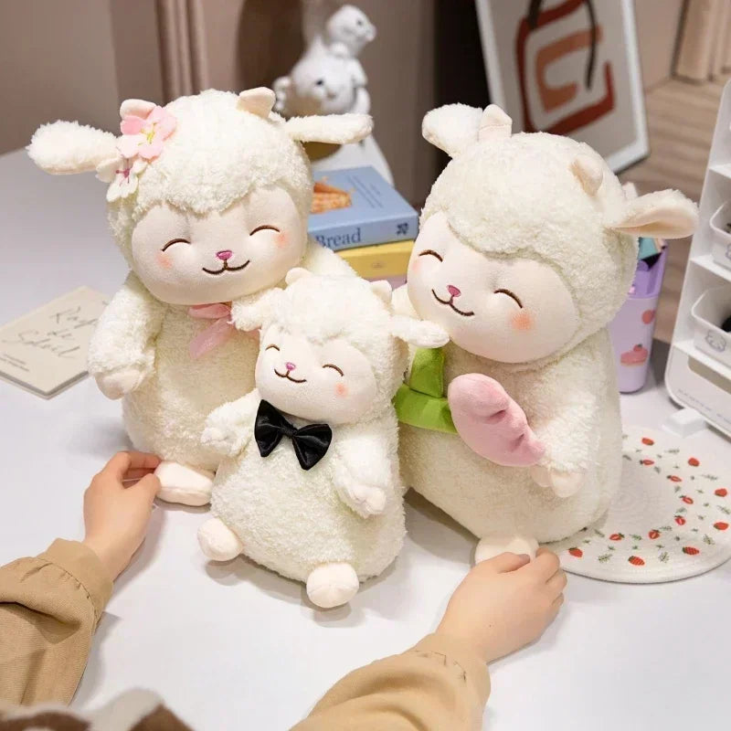 Lamb Stuffed Animal Soft Cute Lamb Plush Doll Sheep Play Toys White Birthday Christmas Holiday Easter Thanksgiving Gift For Kids