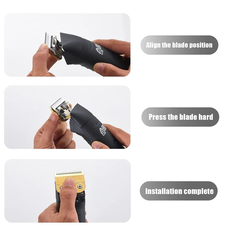 7FC/5FC/4FC/#10/#30/#40 Detachable Pet Dog Clipper Ceramic Blades Set Compatible with Andis,Oster A5,Wahl KM Series Clippers