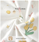 Girl's Summer Short Sleeve Romper Clothing Pure Cotton  Infant  Cute Lapel Printed Jumpsuit 1-3-6-9M Babe Pajamas