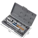 Caixa Maleta Ferramentas Catraca Soquetes Com 40 Peças