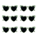 8pcs/6pcs Bachelorette Hen Party Sunglasses Black Heart Shaped Glasses Bride To Be Bridesmaid Gifts Wedding Bridal Shower Decor