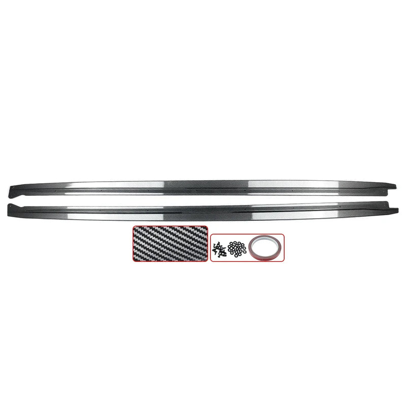 2pcs Gloss Black/Carbon fiber MP Style Side Skirt Extension For BMW F15 X5 F85 X5M F16 X6 F86 X6 M