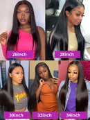 Bone Straight 13x4 13X6 HD Transparent Lace Frontal Wigs For Women 5X5 7x5 Glueless Closure Ready To Wear Human Hair Wig on Sale