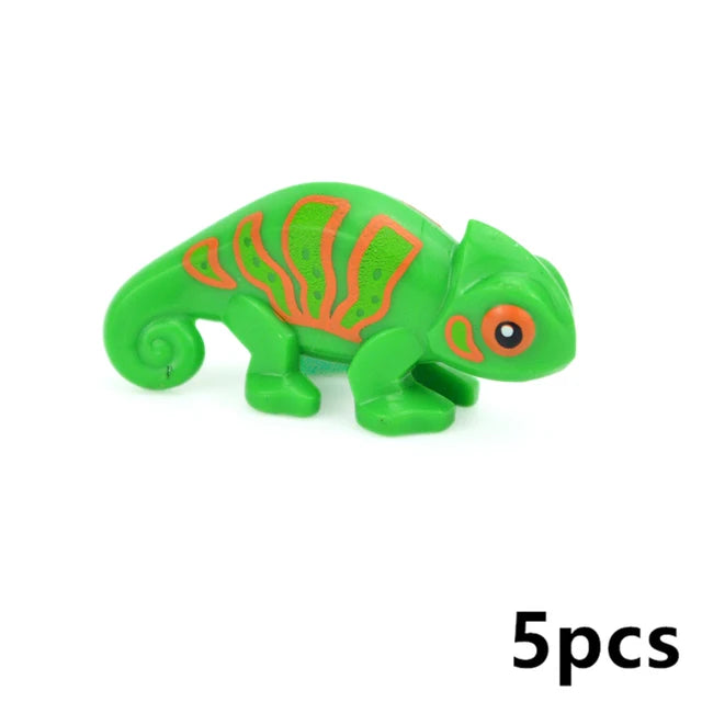 MOC City Animal Zoo Fram Accessories Building Block Figures Goat Sheep Eagle Owl Panda Parrot Seagull Penguin Bricks Toy Gift