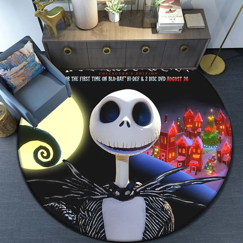 The Nightmare Before Christmas HD Printed Round Carpet.exquisite, Living Room,bedroom,sofa,entry Door Mat.table,chair,gift,Rug