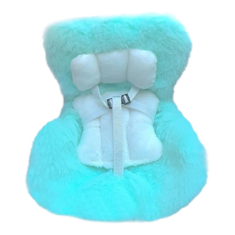 Doll Seat with Air Vent Clip and Desktop Stand Mini Plush Doll Safety Seat Car Ornament for 17cm Plush Dolls