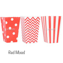 6/12/18 Pcs Mixed Pink Stripe Wave Dot Paper Popcorn Boxes Bag Birthday Pop Corn Candy Sanck Favor Bags Movie Party Tableware