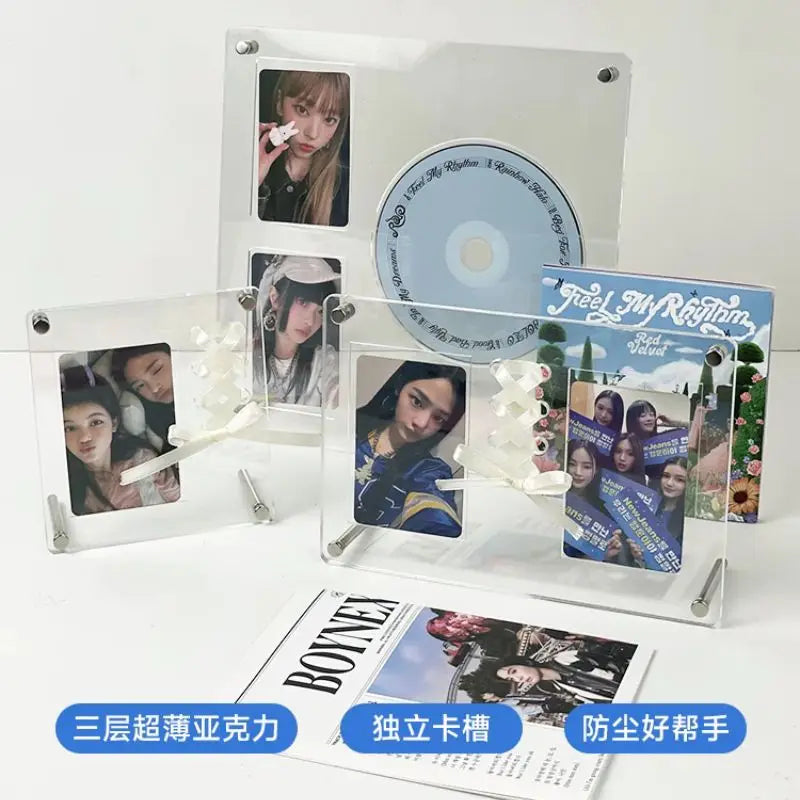 Acrylic Picture Frame Cd Display Ins Idol Photo Frame Picture Poster Holder Desktop Decor Photo Display Stand CD Idol Album