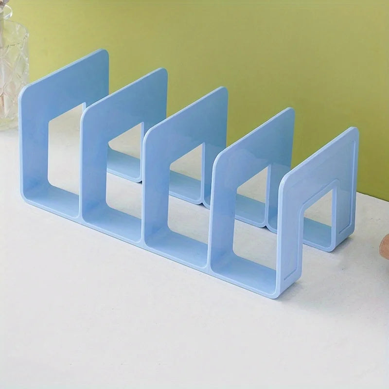 A bookshelf desktop book storage artifact divider desk storage shelf transparent acrylic bookend bookshelf