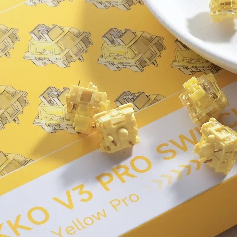 Akko V3 Pro Cream Yellow Switch 5 Pin 50gf Linear Switch Customize Quick Trigger Dustproof Compatible MX Mechanical Keyboard